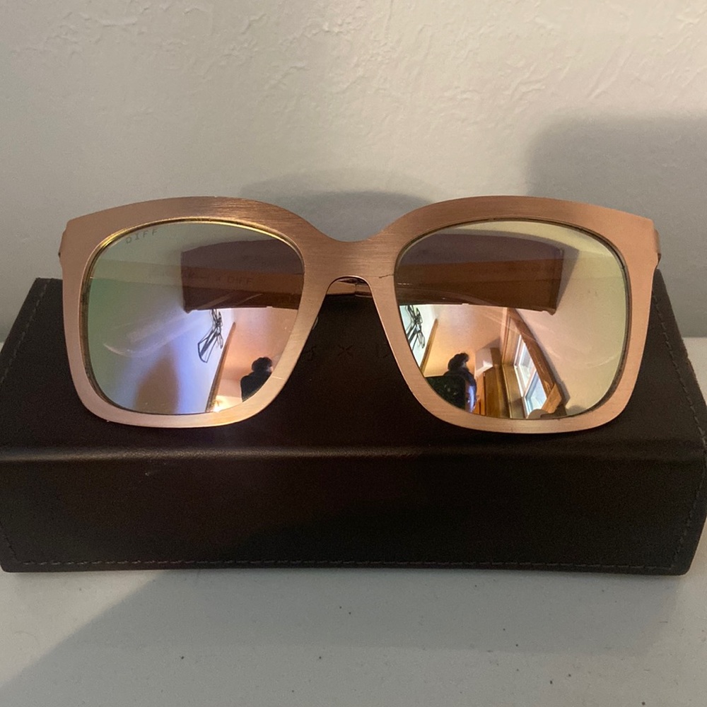 Lauren Akins Diff Gold Sunglasses